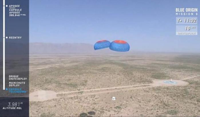 Blue Origin, successo per il secondo volo del 2018