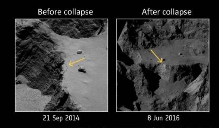Rosetta, comete attive grazie al deperimento di massa