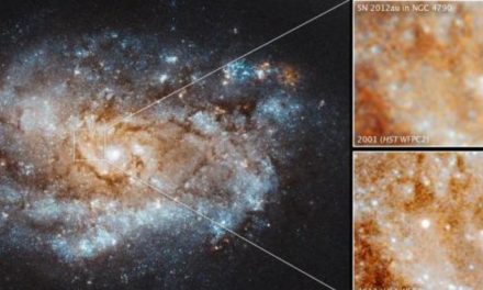 Una supernova splendente nel tempo