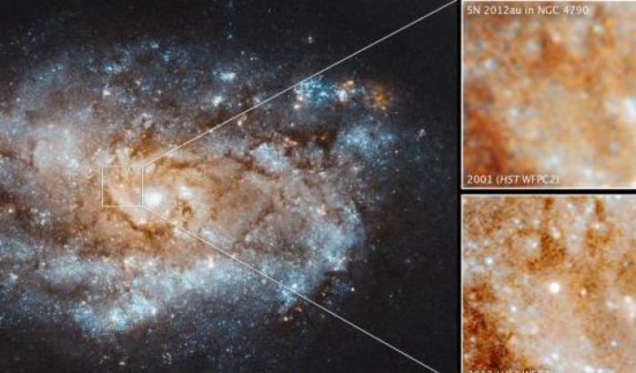 Una supernova splendente nel tempo