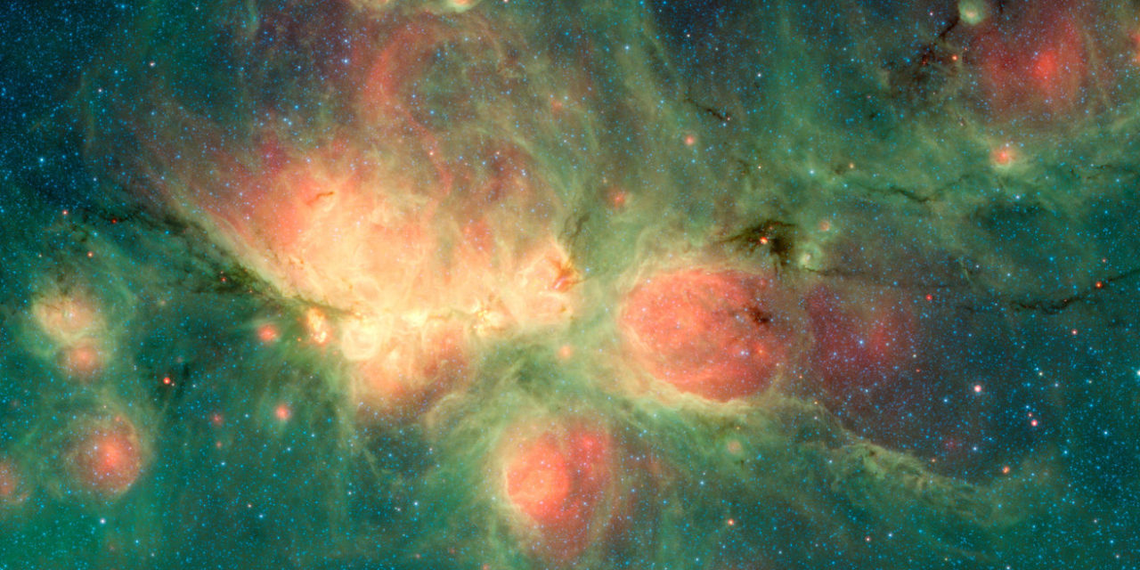 Nebulosa ‘felina’ in posa per Spitzer