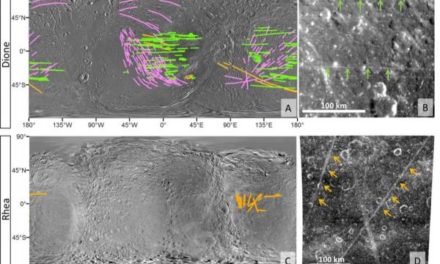 ‘Zebre’ brillanti su Dione