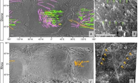 'Zebre' brillanti su Dione