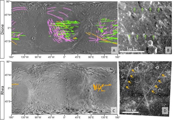 ‘Zebre’ brillanti su Dione