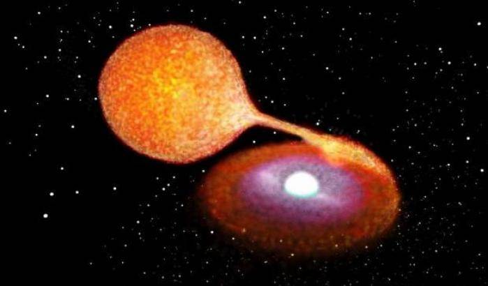 Esplosione di supernova, stella morta a metà