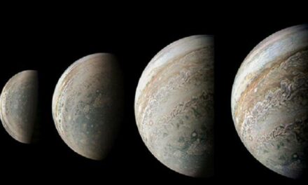 Giove, da nord a sud in sequenza