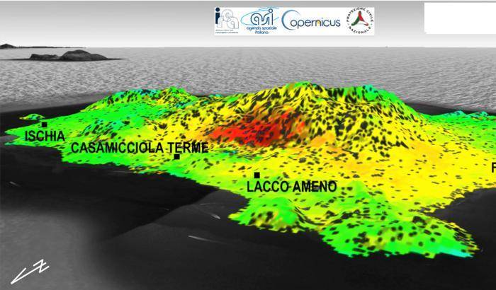 Il terremoto di Ischia secondo i satelliti: terra più bassa di 4 centimetri