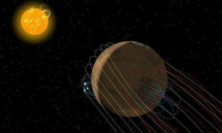 La ‘coda’ magnetica del pianeta rosso