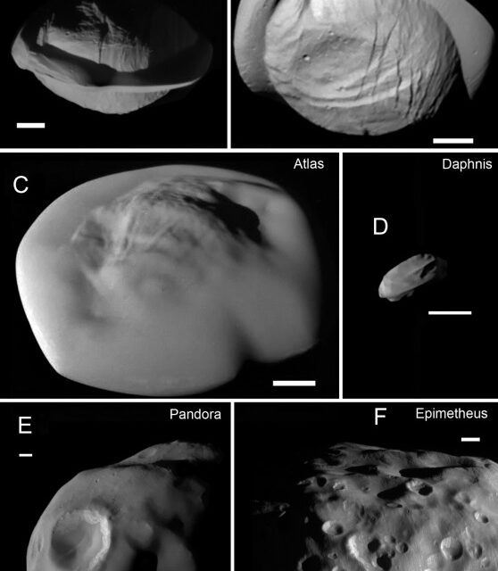 Le lune di Saturno, piccole e insolite