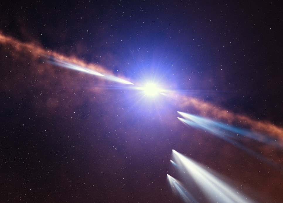 Esocomete in transito per Tess