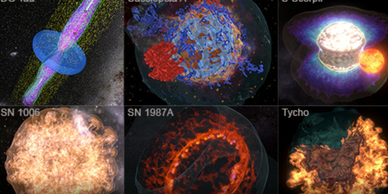 Un tocco 3D per esplosioni e getti stellari