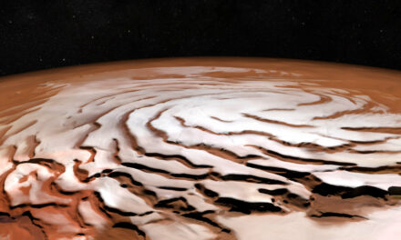 Tempeste e ghiaccio nell’occhio di Mars Express