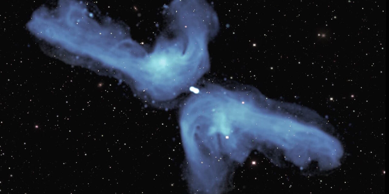 Svelato il mistero delle radiogalassie a forma di X