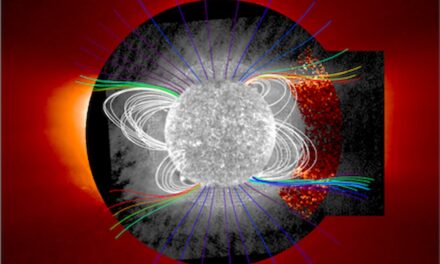 Occhio italiano sulle strutture di elio del Sole