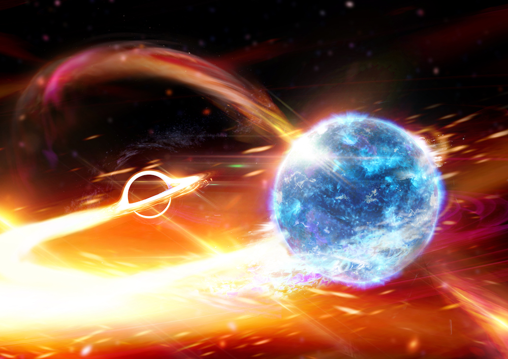La ricerca dei bagliori della fusione tra un buco nero e una stella di neutroni