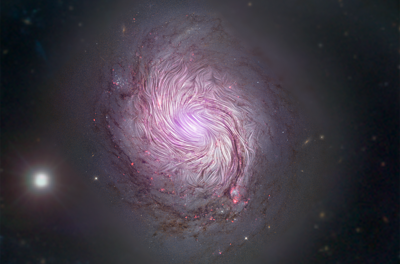 “Pennellate” di campi magnetici per NGC 1068