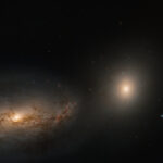 Turbolenta danza tra galassie per Hubble