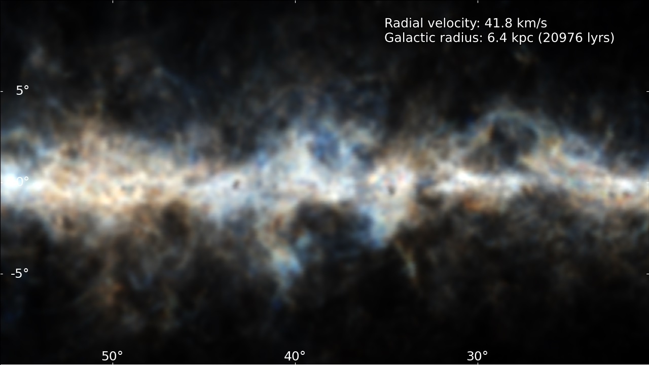 Gas nella Via Lattea frizzante come un calice di spumante