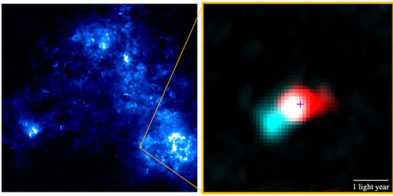 Alma individua una stella neonata nella Nube di Magellano