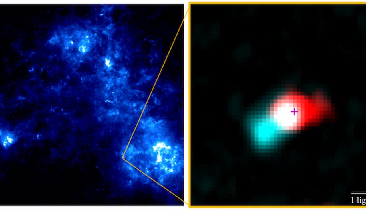 Alma individua una stella neonata nella Nube di Magellano