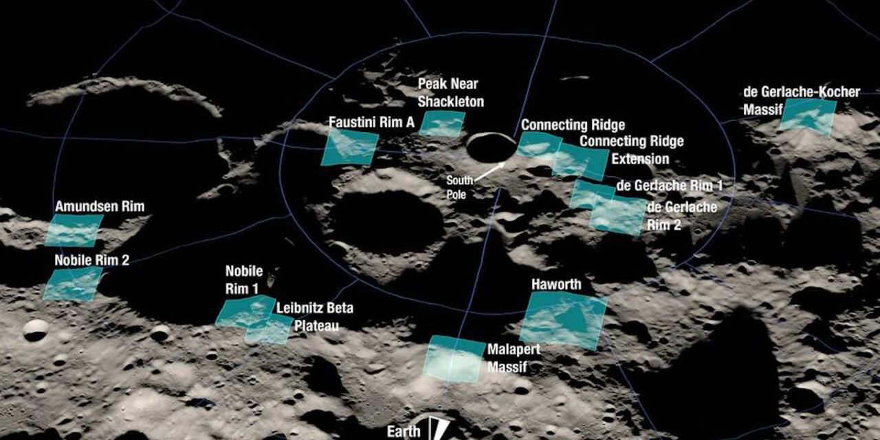 Artemis, annunciati i possibili luoghi di allunaggio dei futuri astronauti