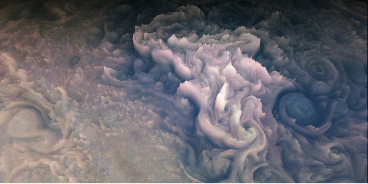 Le nubi di Giove in 3D