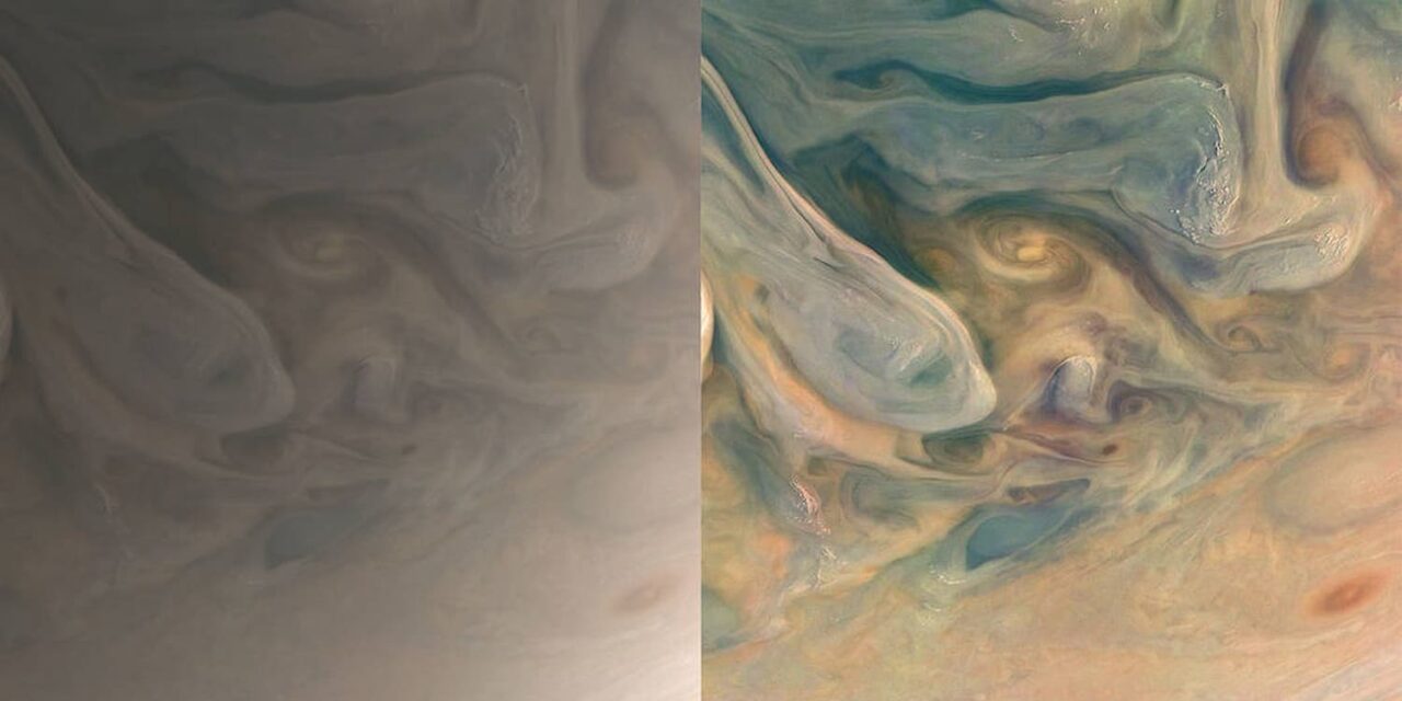 Juno rivela i colori di Giove
