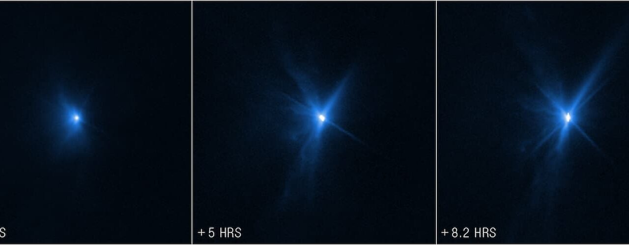 Dart, l’impatto nel mirino di Webb e Hubble