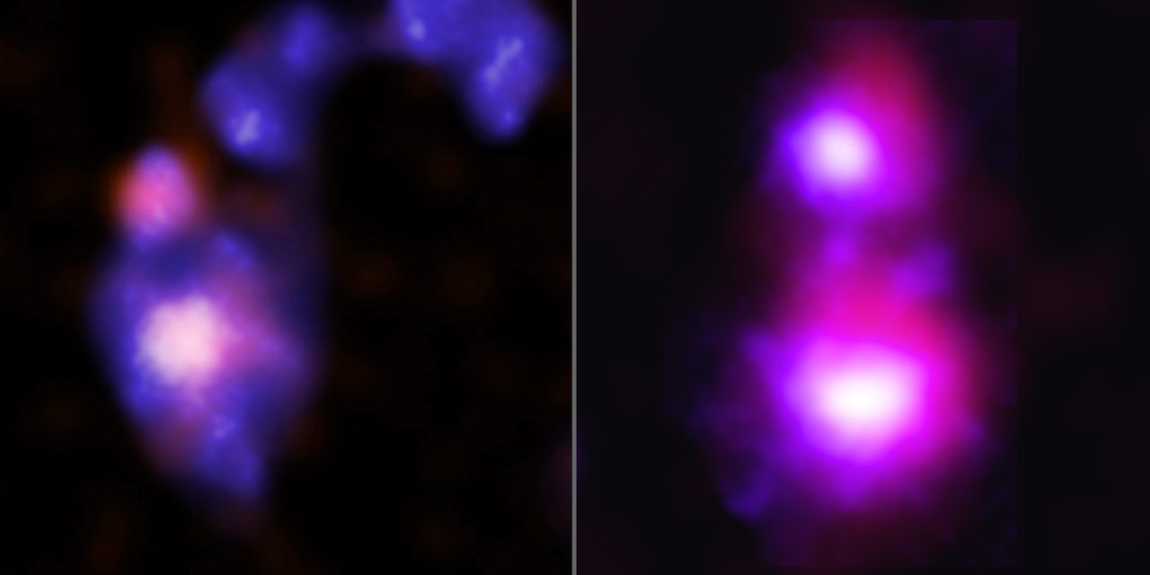 Chandra svela buchi neri di galassie nane in collisione
