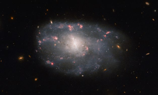 Una spirale irregolare nel mirino di Hubble