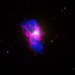 Esplosione di gas a forma di H per la galassia M84