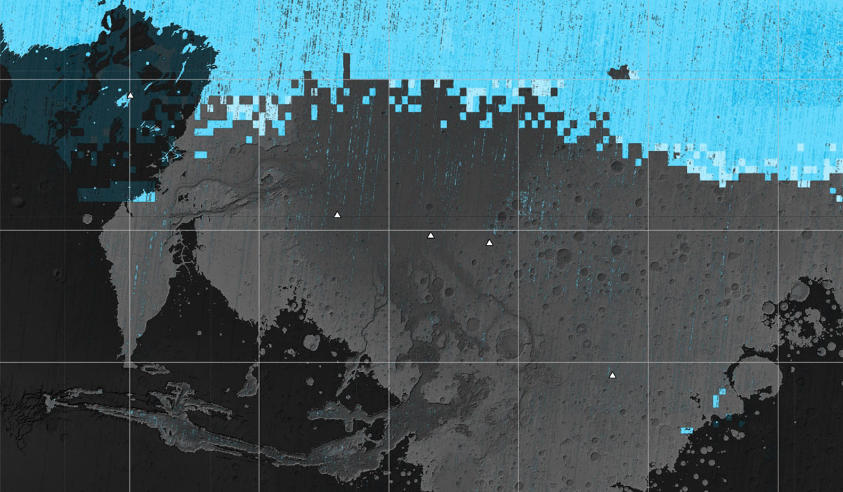 Marte, una mappatura per ‘stanare’ il ghiaccio