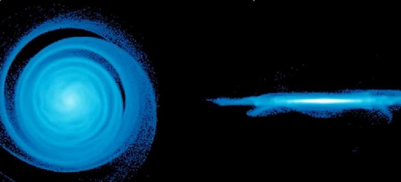 Alma osserva l’onda sismica di una galassia a spirale remota