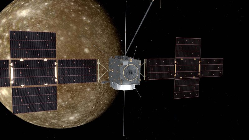 Juice sorvola Callisto, la luna di Giove