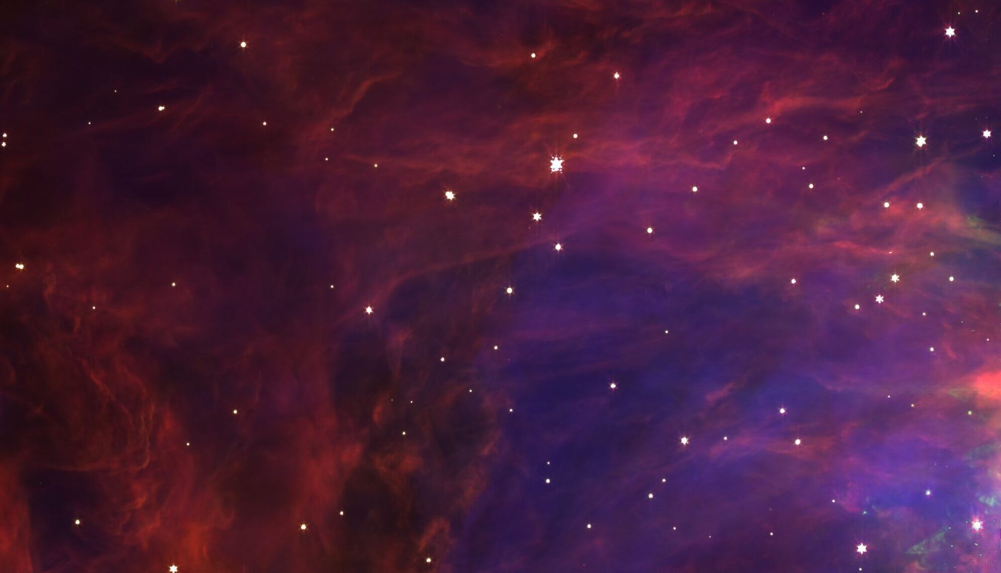Un'altra inquadratura della Nebulosa di Orione vista dal Webb