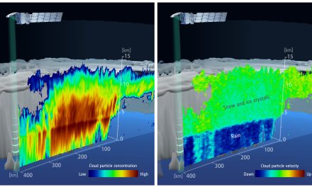 La prima immagine di EarthCare è il cuore di una nuvola