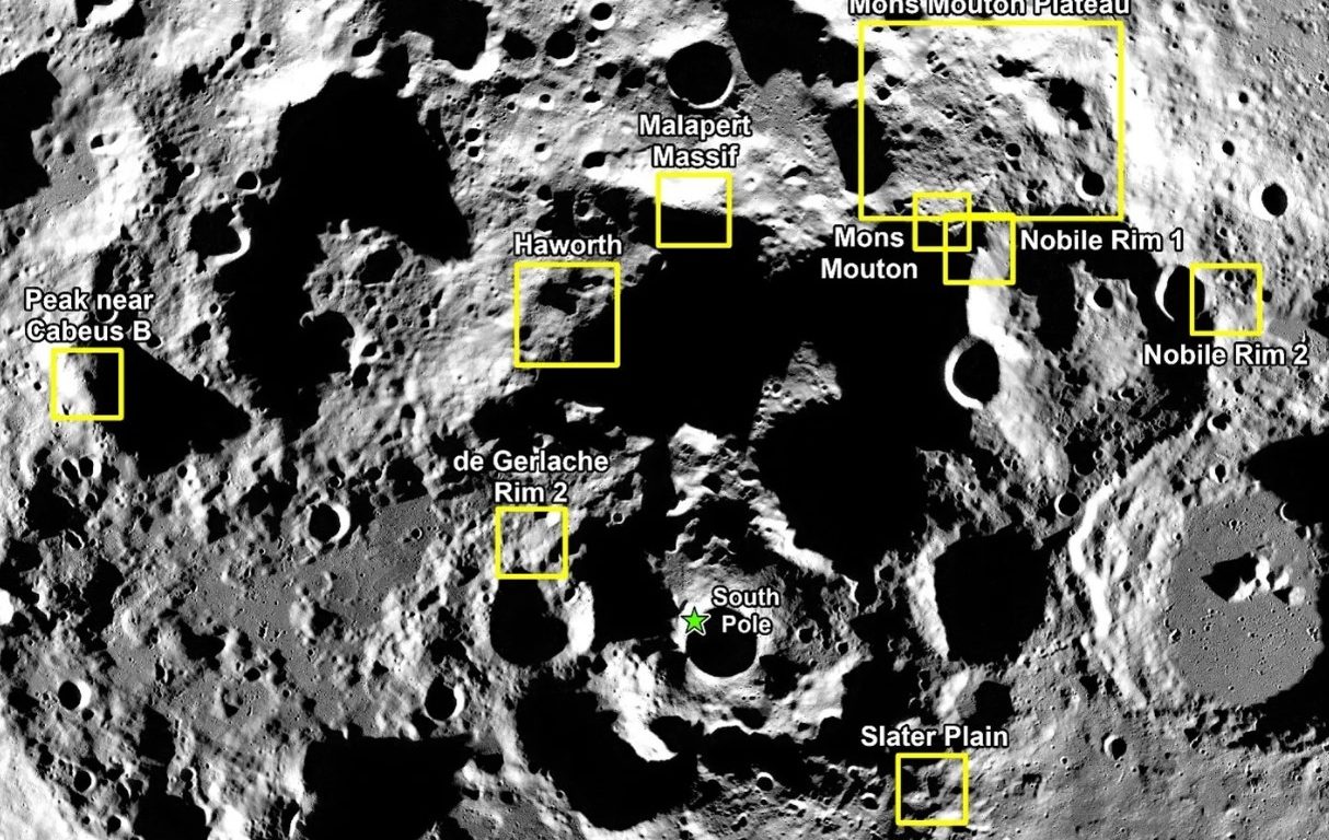 Artemis 3, aggiornati i siti candidati per l’allunaggio