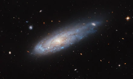 La galassia “cannone” vista da Hubble