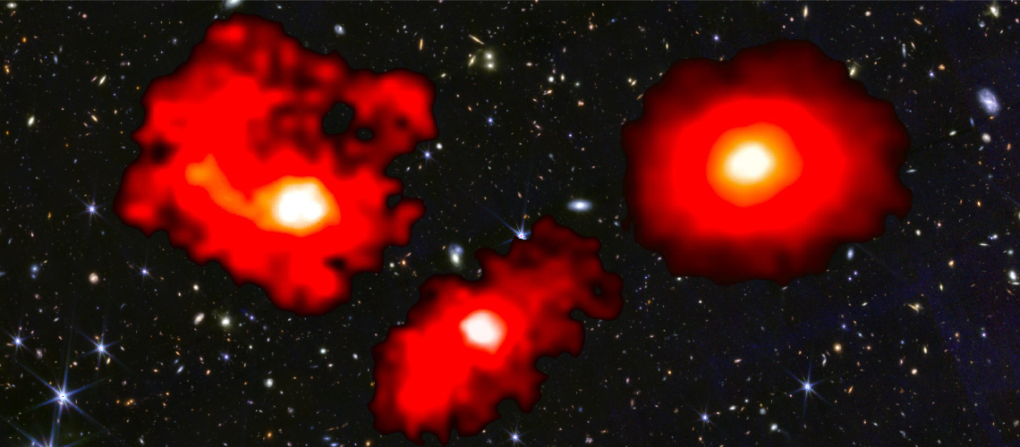 Scoperte tre galassie ultramassicce “Red Monsters” nell’universo primordiale