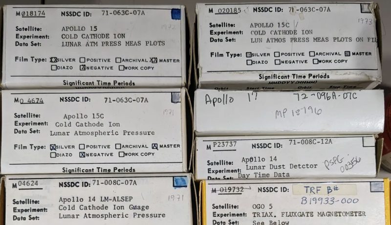 microfilm della missione apollo nasa