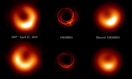 Un flusso inverso di gas circonda il buco nero di M87