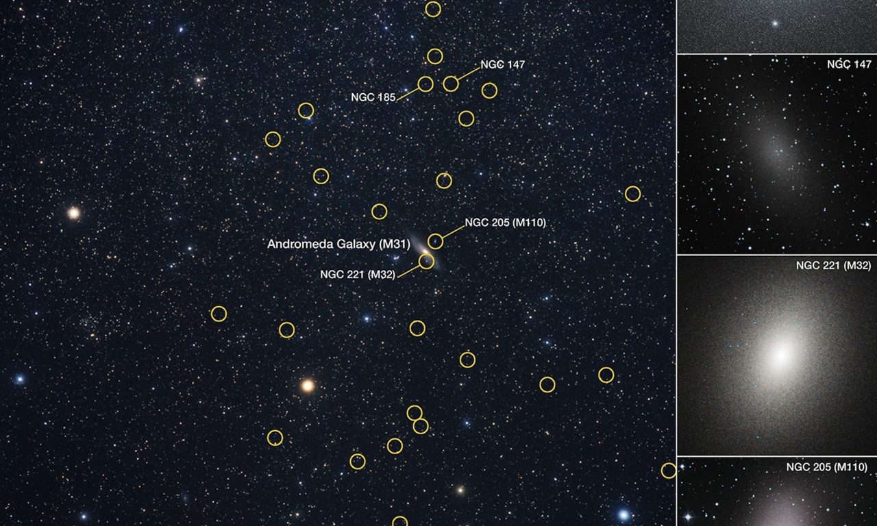 Lo sguardo di Hubble sulle galassie satelliti di Andromeda
