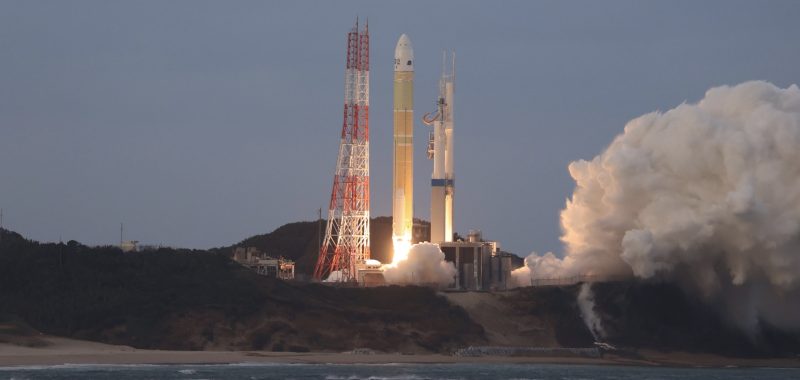Il razzo giapponese H3 lancoato il 2 febbraio dal Centro Spaziale di Tanegashima