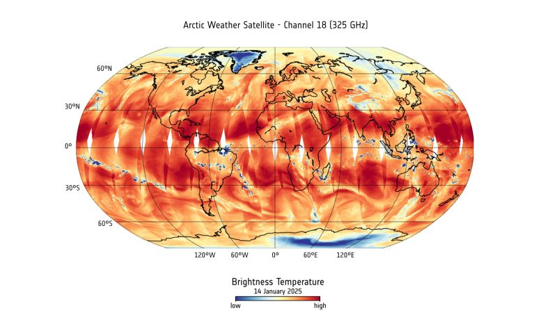 Il radiometro a microonde del satellite meteorologico artico include un canale di sondaggio rivoluzionario a 325 GHz (mostrato nell'immagine), una frequenza mai utilizzata prima per le previsioni meteorologiche operative