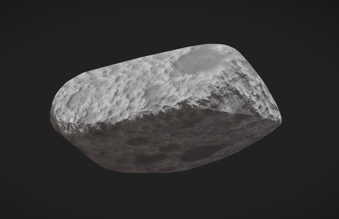 L'asteroide 2024 YR4 in versione 3d