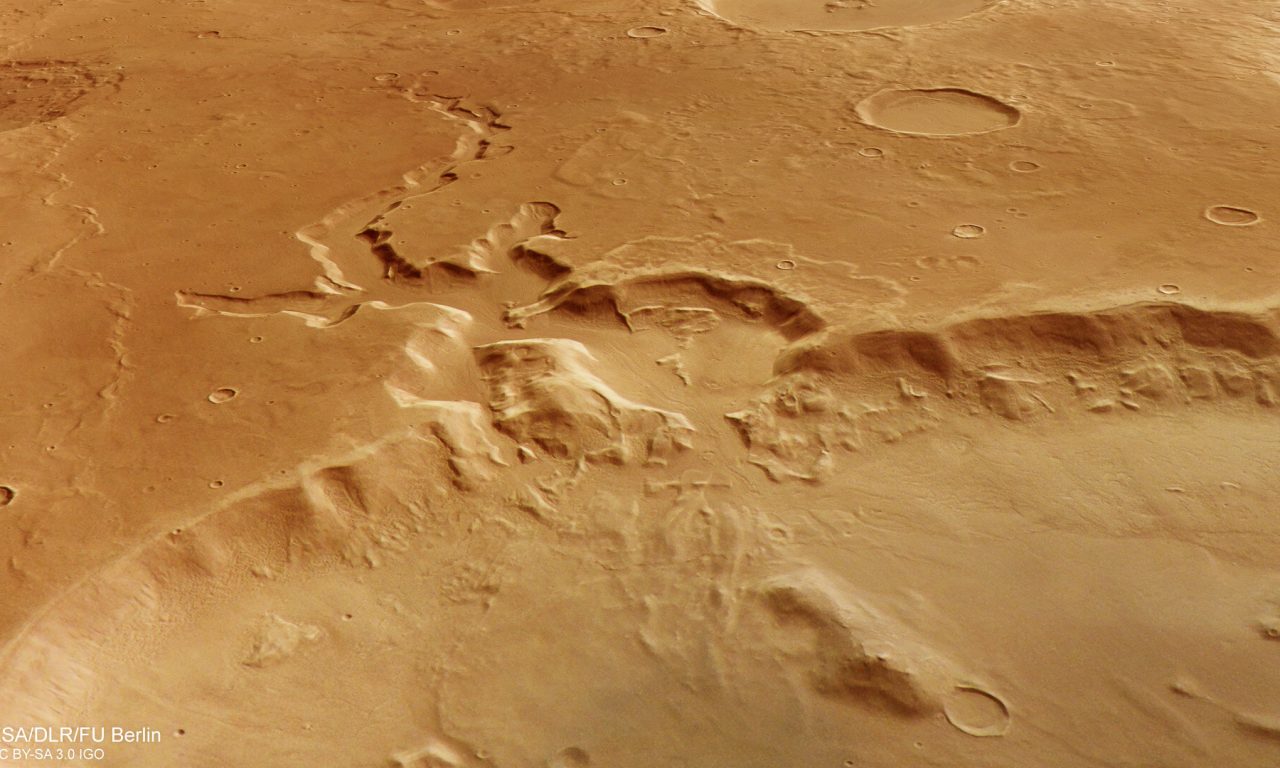 Un mosaico geologico nel cuore di Marte