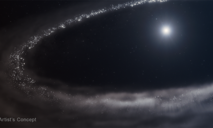 Acqua ghiacciata in un giovane sistema stellare