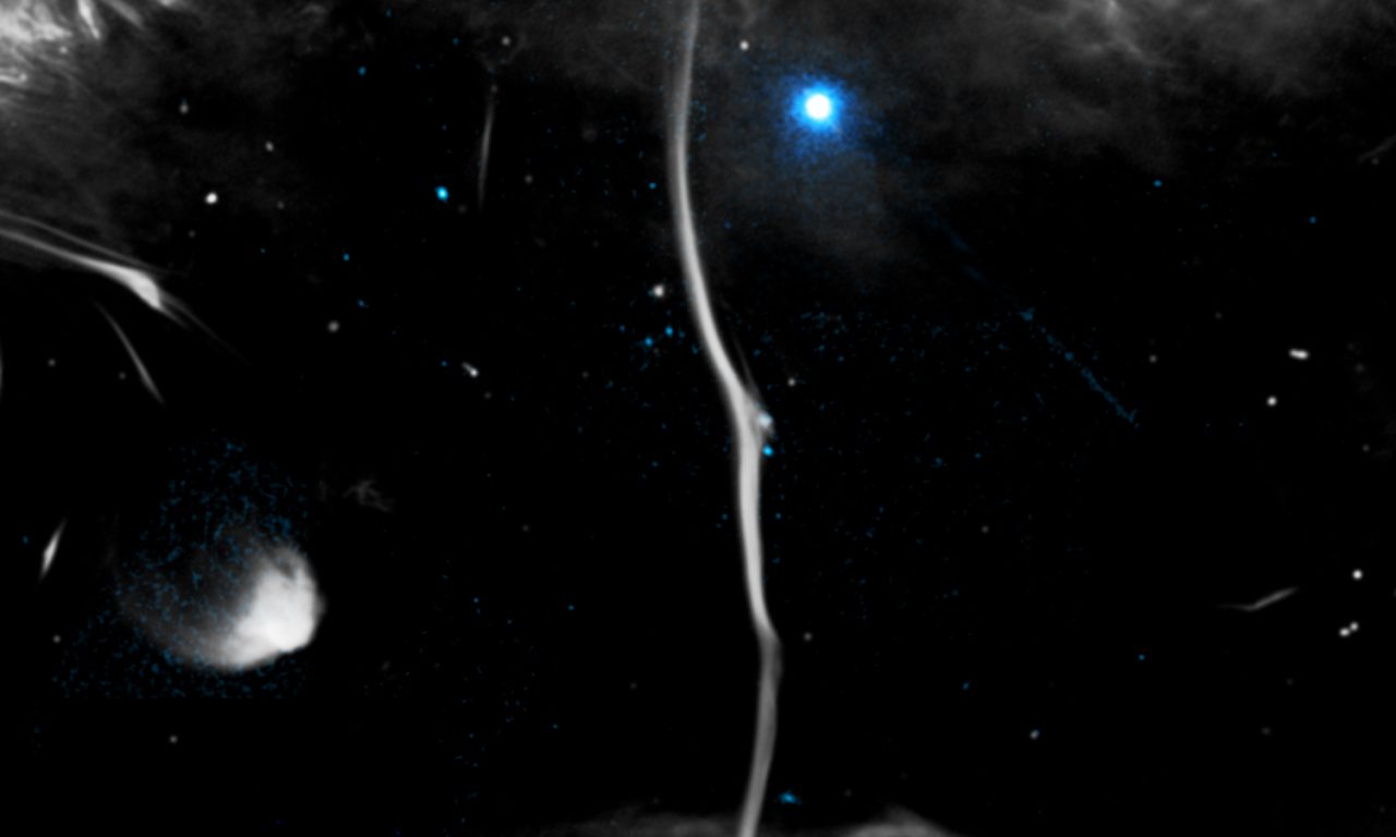 Una pulsar ha spezzato un filamento della Via Lattea