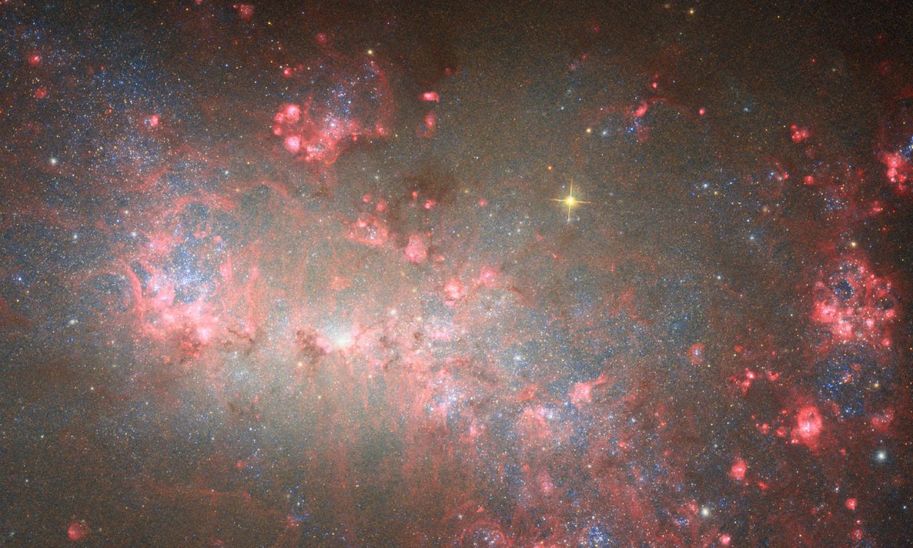 Hubble torna a immortalare una vivace galassia nana