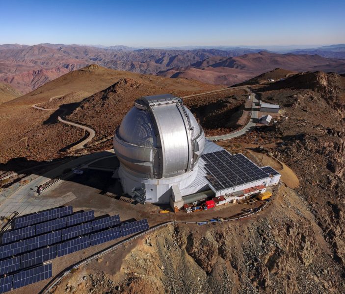 l'Osservatorio Gemini South nelle Ande settentrionali, in Cile(Crediti: International Gemini observatory NoirLab/Nsf/Aura)